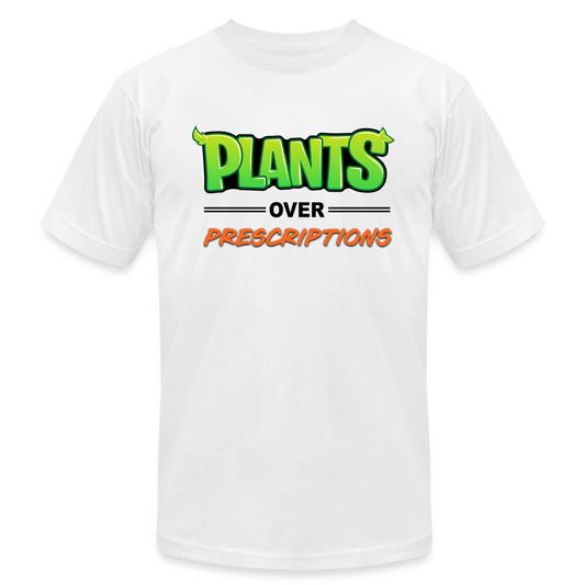 Plants Over Prescriptions T-Shirt by Bella + Canvas (white) - white