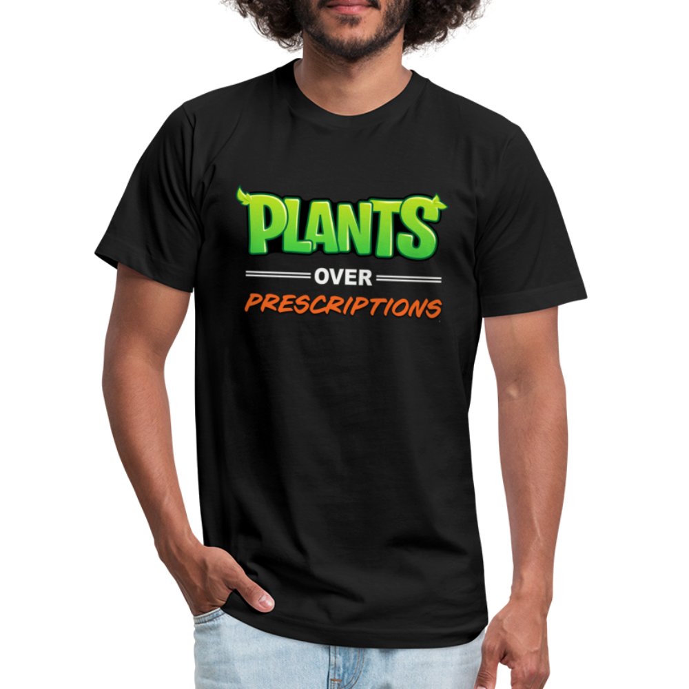 Plants Over Prescriptions T-Shirt by Bella + Canvas - black