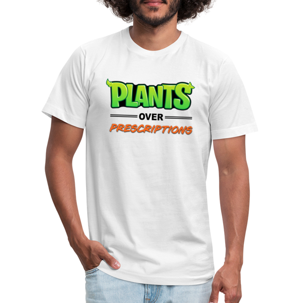 Plants Over Prescriptions T-Shirt by Bella + Canvas (white) - white